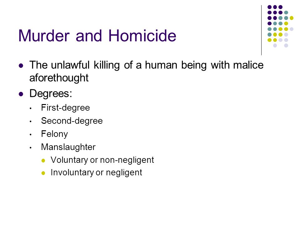 Murder voluntary manslaughter criticisms and reforms